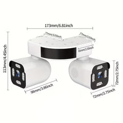 8MP Dual-Lens PTZ WiFi Security Camera – 360° View & Color Night Vision