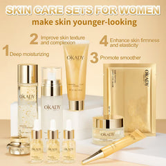 24-Piece Peptide Skincare Set – Complete Day & Night Routine for All Skin Types