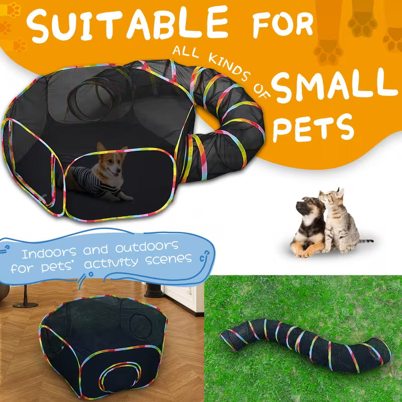 Portable Outdoor Cat Enclosure – Catio Tent, Playpen & Tunnel for Cats & Small Pets