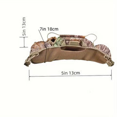Camo hunting waist pack with 9 pockets and rifle holder