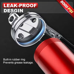 8000 PSI heavy-duty grease gun kit with locking coupler