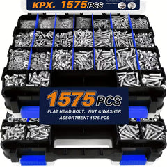 1575-Piece Nut & Bolt Assortment Set with Storage Case