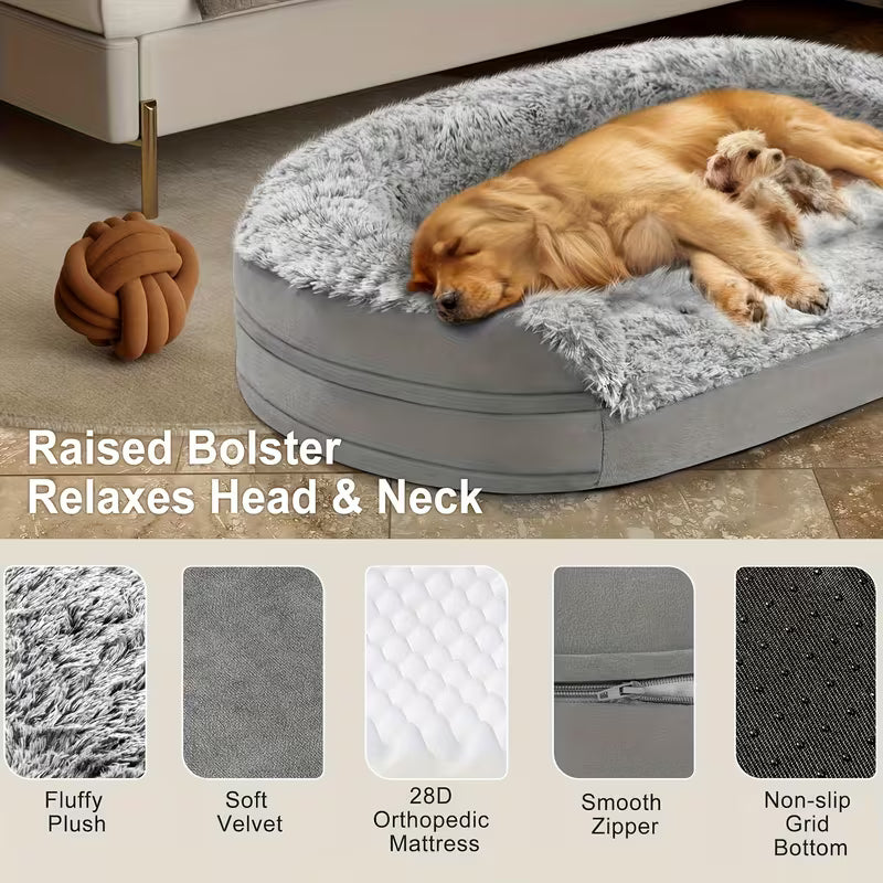 Gimars Orthopedic Egg Foam Dog Bed – Ultra-Soft, Washable Cover for All Dog Sizes