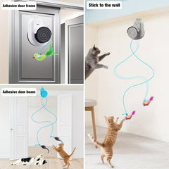 Automatic Flying Bird Cat Toy – Interactive Feather Enrichment Toy for Indoor Cats