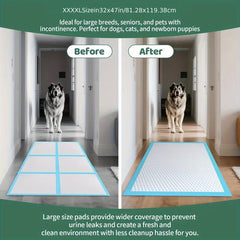 XXXL Dog Pee Pads – 8-Layer Super Absorbent & Leak-Proof, Extra Large Size