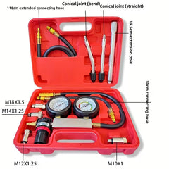 Engine compression and cylinder leak tester kit