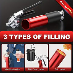 8000 PSI heavy-duty grease gun kit with locking coupler