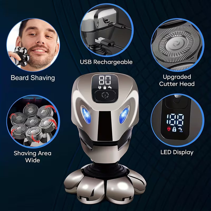 5-in-1 rechargeable 8D head shaver for men