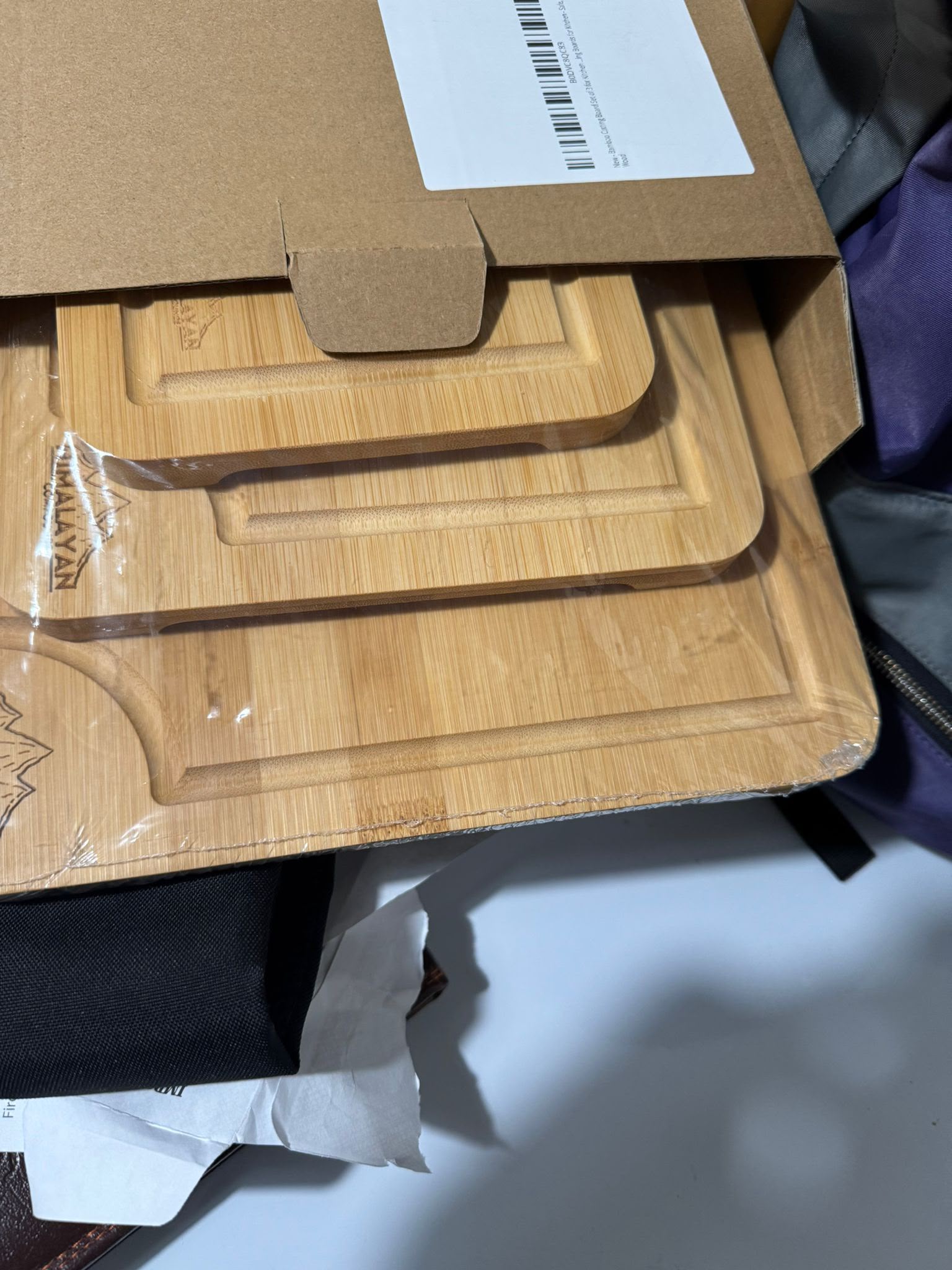 Bamboo Cutting Board Set of 3 for Kitchen