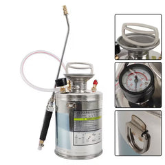 1-Gallon Stainless Steel Hand Pump Sprayer – 12" Wand with 3.3FT Hose