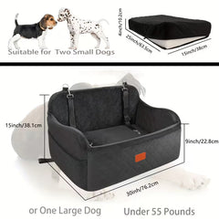 Dog Car Seat for Medium & Large Dogs – Removable, Washable & Secure Travel Bed