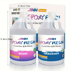 1-Gallon Epoxy Resin Kit – Crystal Clear, Heat-Resistant, Self-Leveling Resin & Hardener