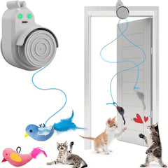 Automatic Flying Bird Cat Toy – Interactive Feather Enrichment Toy for Indoor Cats