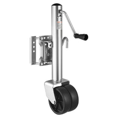 Heavy-duty swivel boat trailer jack with wheel