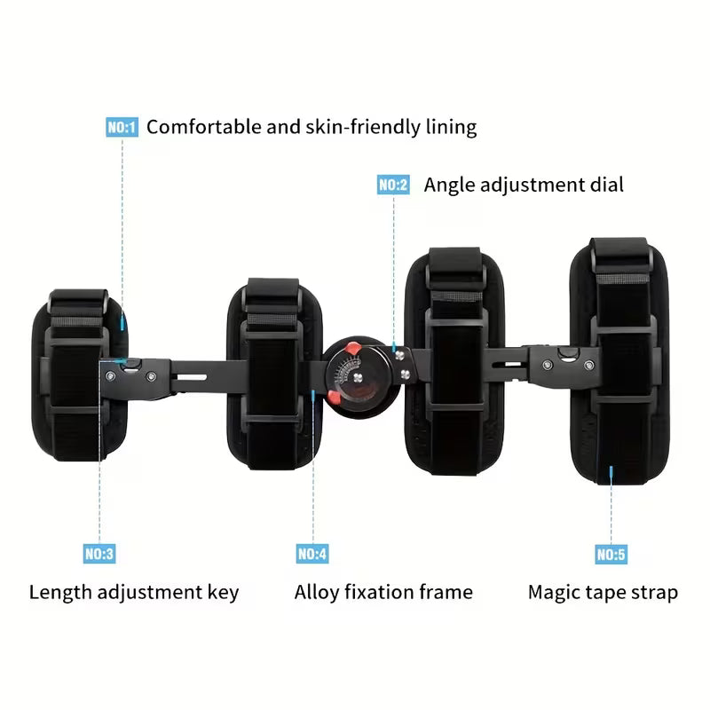 Adjustable hinged knee brace for support and stability