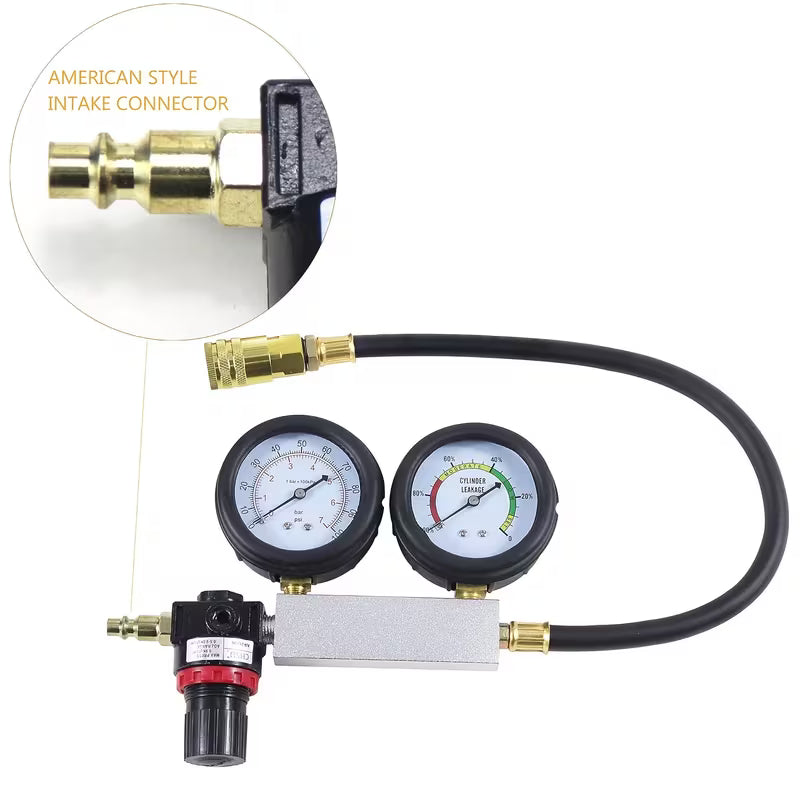 Engine compression and cylinder leak tester kit