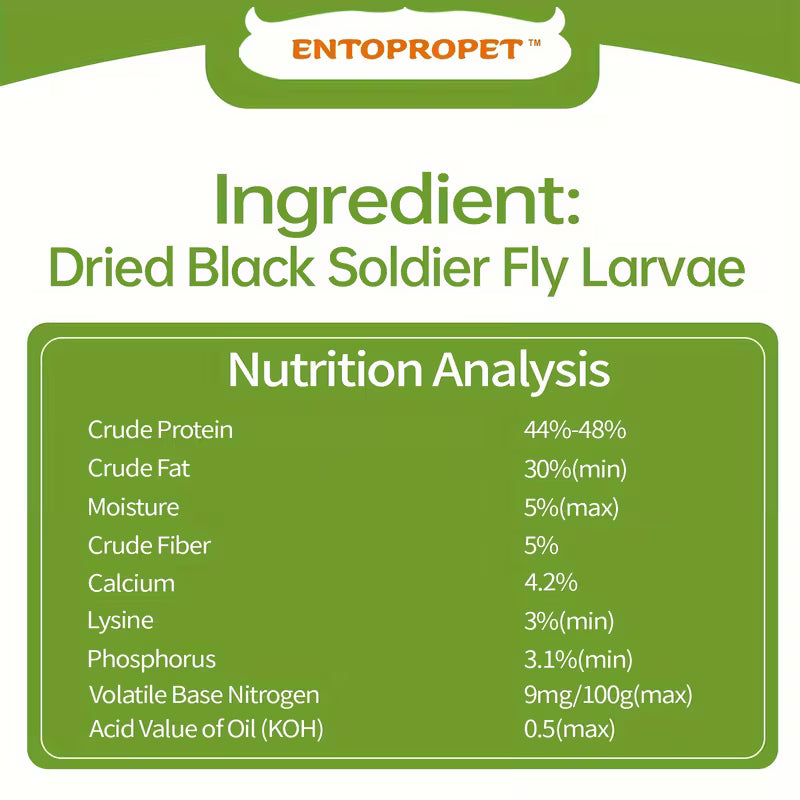 10LB Dried Black Soldier Fly Larvae – High-Protein, Calcium-Rich Treat for Chickens & Birds