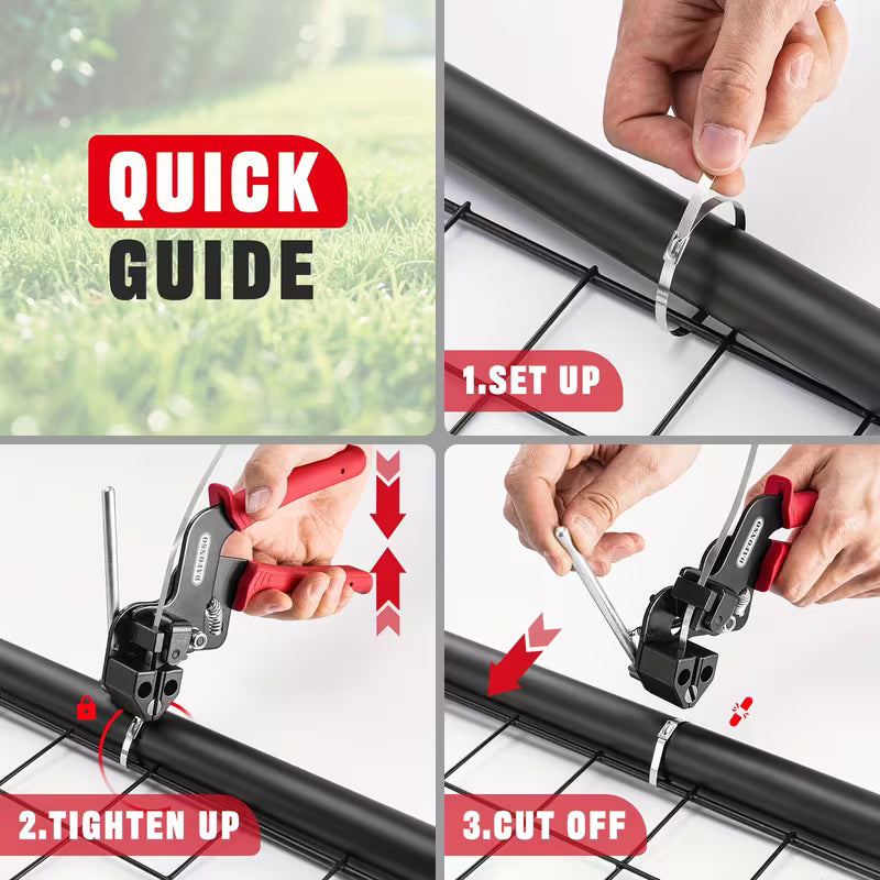 155-Piece Stainless Steel Cable Tie Kit – Heavy-Duty Ties with Tensioning Tool