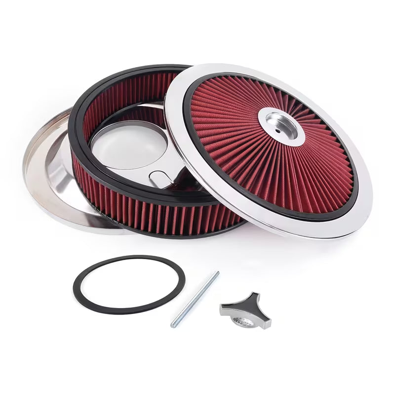 Universal 14x3" aluminum air cleaner top assembly