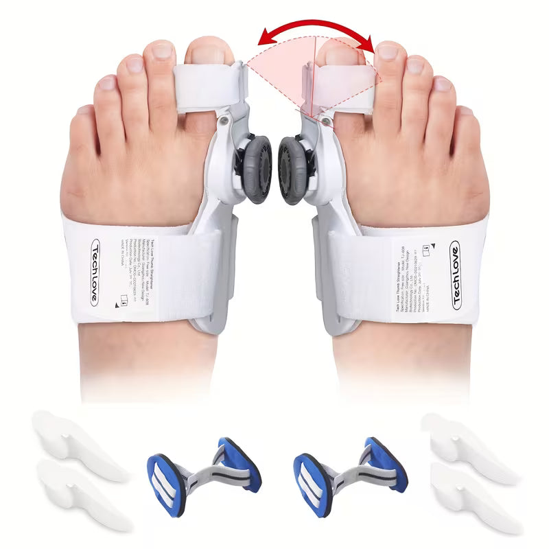 2-pack adjustable big toe correctors with soft pads